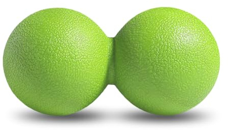 GOGO Peanut Massage Ball for Myofascial Release, Green Double Lacrosse Fascia Balls for Back Feet Trigger Point Therapy, Deep Tissue
