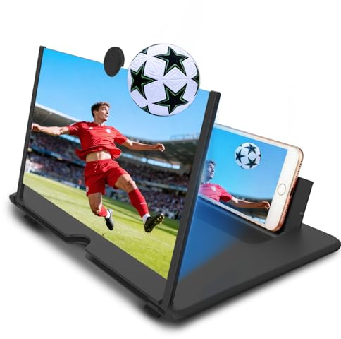 14 Inch Phone Screen Magnifier, [Improve Version] 3D HD Screen Magnifier for Smartphone, Gadgets for Men Teenage Boys Mobile Phone Screen Amplifier Birthday Gifts for Men (14 Black)