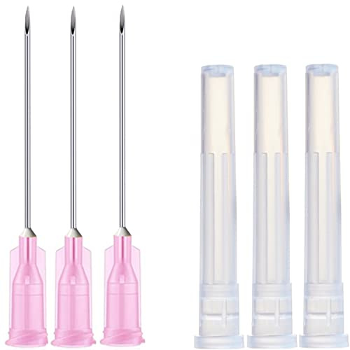 100 Pi¨¨ces Tube en acier Inoxydable Tubes de Distribution, Emballage individuel(18G-38mm)