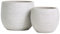 Olly & Rose Barcelona Keramik-Blumentopf-Set 2 – Pflanzgefäße für drinnen und draußen (weiß)