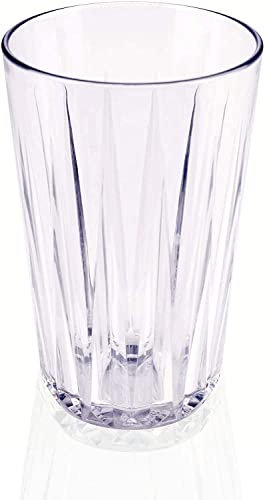 APS 10504 - Bicchiere in plastica Tritan di alta qualità da 0,4 litri, senza BPA, impilabile, infrangibile, riutilizzabile, lavabile in lavastoviglie, 400 ml, trasparente