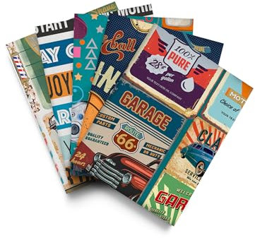 Geschenkpapier Geburtstag, Scrapbooking-Papier, Decoupage-Papier, Set 10 Blatt, 70 x 100 cm, 80 g/m, Goldpuder, Vintage-Effekt, Motiv: Everyday Sortiment