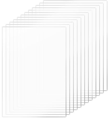 15 pièces Plaque Acrylique Transparente, 10x15cm-2mm Plaque Plexiglas Transparent, Feuille de Plastique Plaque Transparent pour Cadre Photo, Présentation de Projet, Peinture