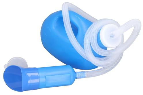 Generic Bärbar Kissa Flaska, Enkel Operation Ergonomisk Design 2000 Ml Stor öppning Manlig Urinflaska för Sjukhus (Blå)