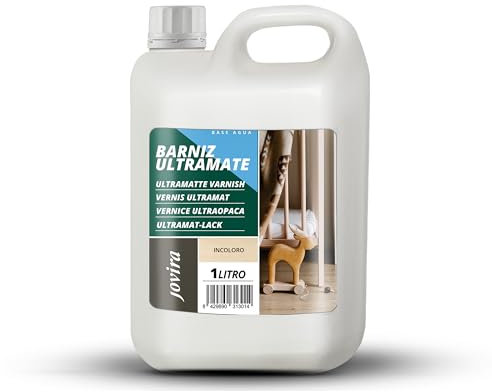 JOVIRA PINTURAS Vernis à l'eau ultra mat. Protection et décoration des bois extérieurs et intérieurs. (1 Litre, Incolore)