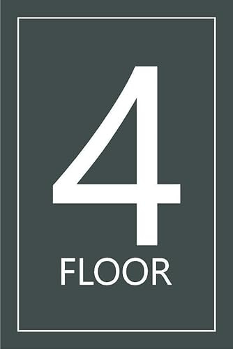 4th floor, grey informational sign - 1mm flexible Plastic sign (200mm x 150mm)