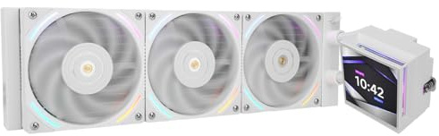 Thermalright Hyper Vision 360 ARGB WHITE CPU AIO, sistema di raffreddamento ad acqua, schermo LCD IPS con risoluzione 480 x 480, per AM5; Intel 1700/1851,3,95