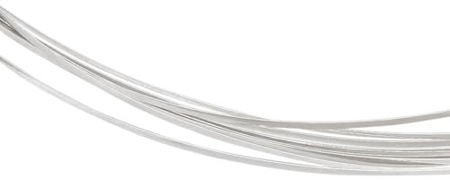 PH PandaHall 925 Sterling Silber Draht 2m flacher Lünette Strip Draht 21 Gauge Wide Jewelry Craft Wire Künstlerischer Draht für Schmuckherstellung Lünette Sculpting Supplies