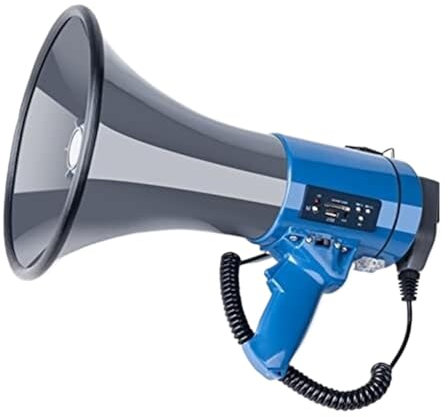 Megafon Bullhorn Bärbara Megafoner Bell Voice Recording Megafon Med Löstagbar Mikrofon För Utomhusbruk Megafon för Demonstrationer
