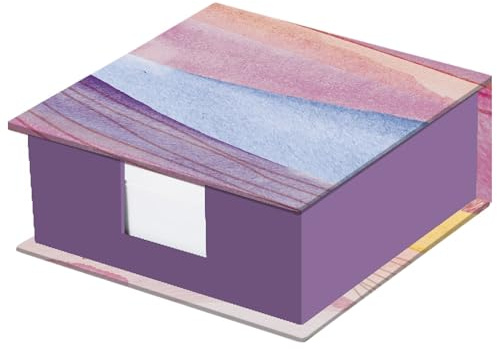 Quo Vadis Kubblocklåda - ikonisk - matt - flerfärgad - 11 x 11 x 4,5 cm - vitt Clairefontaine papper