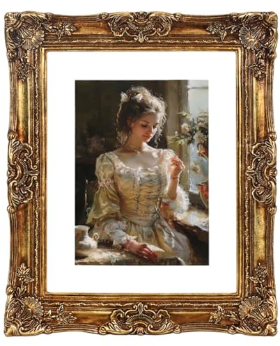 8x10 Cornice per foto vintage oro cornici con Tappetino per 6x8 Ornato Antiche cornici Barocco Tavolo Appeso a Parete Home Decor poster Photo frame
