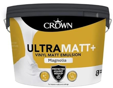 Crown Ultra Matt+ | Magnolia Vinyl Matt Emulsion | Mould Protection Paint | 10L
