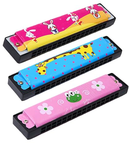3PCS Mouth Organ Set, Mouth Harp, Harmonica Set, Harmonicas Cartoon Animals Mini Harmonicas Music Gift for Beginners Teen Used by Individuals Aged 15 and Above