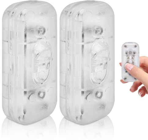 2 Pezzi Interruttore Lampada,Interruttore Volante,250 V, 6 A,Commutazione a Doppio Polo a 2 o 3 Nuclei,Interruttore a Cavo,per Piccoli Elettrodomestici, Lampade Scrivania e Lampade Comodino