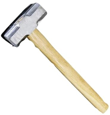 Martillo de almádena profesional de 4, 6 y 8 libras con mango de acero forjado resistente, cabeza cuadrada octogonal, for mampostería grande, de madera(4p)