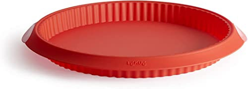 Lékué Classic Stampo per Torte/Quiche, 28 cm, Rosso