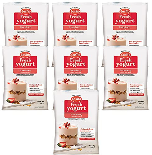 7x EasiYo Sweet Strawberry Yogurt Base Use with EasiYo Yoghurt Maker