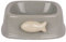 Banbury & Co Ceramic Cat Feeding Bowl, Dishwasher Safe Cat Bowl with Fish Design, grey