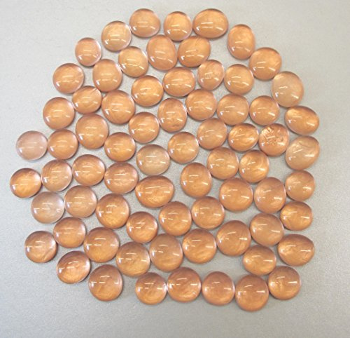 Ullmannglass Glass nuggets – decorative stones – muggle stones, small (diameter approx. 16/18 mm) in antique pink packaging 200 g.