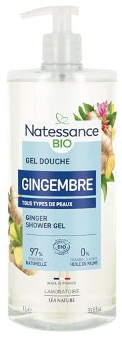 Natessance gel douche stimulant gingembre bio 1L