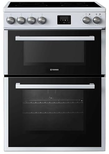 Teknix TKED64W 60cm Ceramic Double Oven Electric Cooker - White