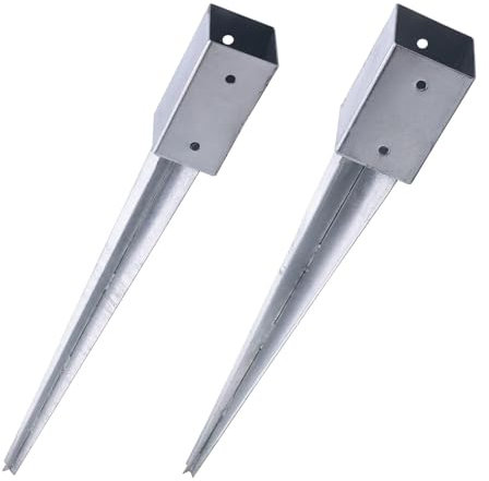 BOOMET Manicotti per pali quadrati 7 x 7 cm / 9 x 9 cm · 71 x 750 mm 2 pezzi · zincato a caldo · manicotto resistente alla corrosione · ancoraggio stabile · fissaggio a terra · pali di recinzione