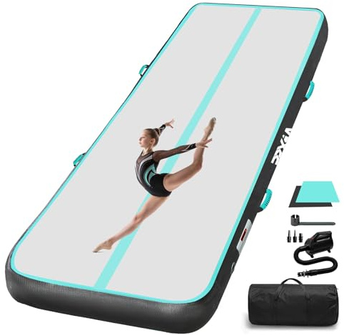 Air Matte Track Tappetino da Ginnastica 3M, Gonfiabile Tumbling Matten Turnmatte 10CM Altezza con Pompa e Borsa, Tappetino da Allenamento per Casa, Outdoor, Yoga, Esercizio Ginnastica