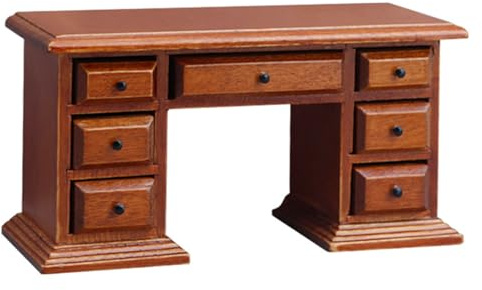XAGMODSHN Figurine Miniature De Modèle Bureau D'écriture avec Tiroir Fonctionnel pour 1/12 Maison Poupée Scène Réglage Échelle Meubles Figurine Bureau D'écriture À Collectionner