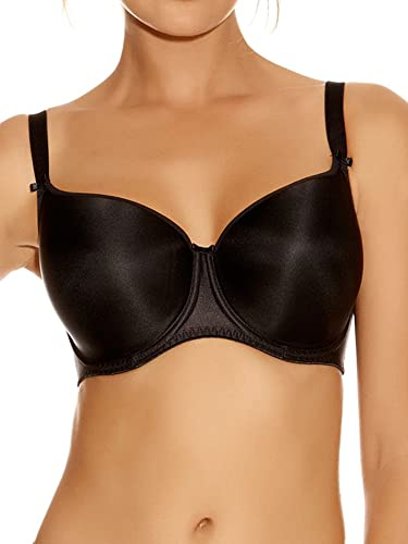 Fantasie Smoothing Moulded Short Sleeve T-Shirt Bra Smooth 4510 Lingerie (Pack of 1), Black/White, 36F