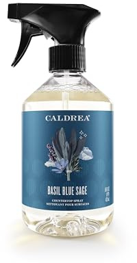 Caldrea Multi-surface CounterTop Spray Cleaner, Made With Vegetable Protein Extract, Basil Blue Sage, 16 Fl Oz