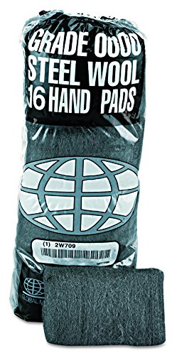 Global Material Technologies Industrial-Quality Steel Wool Hand Pads, 0000 Finest (GMT 117000)