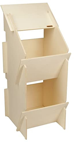 Kerbl Hühner Legenest aus Holz (für 10 Hühner, schnelle Montage Dank Stecksystem, einfache Reinigung, aus naturbelassenem Pappelholz) 73005