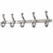 Loberon Hakenleiste Pincé, mit fünf Haken, Nostalgischer Charme, Einzigartige Oberflächenstruktur, Klassisches Design, Hakenboard, Garderobe, Aluminium, antiksilber