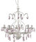 Onli 4920/5R Lampadario Classico Avorio Spennellato Oro con Gocce in Cristallo