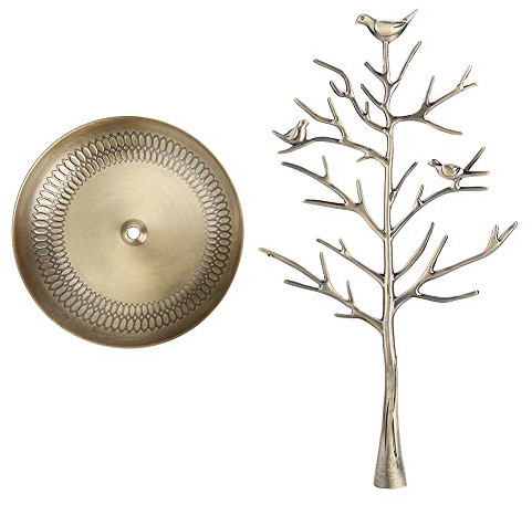 Orecchini albero denaro,Orecchini di collana,Espositore per orecchini con orecchino portagioie,Orecchini collana gioielli appesi strumenti di archiviazione(bronzo antico,)