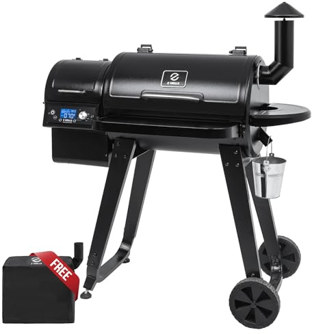 Z GRILLS ZPG-450A Wood Pellet Grill & Smoker with PID V3.0 Controller, 459 Sq in Cook Area, Meat Probe, Foldable Shelf, 8 in 1 BBQ Grill Outdoor Auto Temperature Control, Black