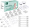 LATTCURE Baby Proofing, 36 Pcs Baby Safety Locks - 8 Magnetic Cupboard Locks+2 Keys, 8 Corner Protectors, 8 Child Safety Cupboard Straps, 10 Socket Covers Protectors/Guards