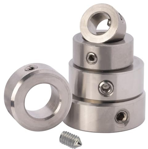 Stahlia Stellring 18mm Sicherungsring Edelstahl V2A (4 Stück) Stellringe mit Gewindestift Form A Wellenringe DIN 705 für Welle, Achse und Schubkarrenrad