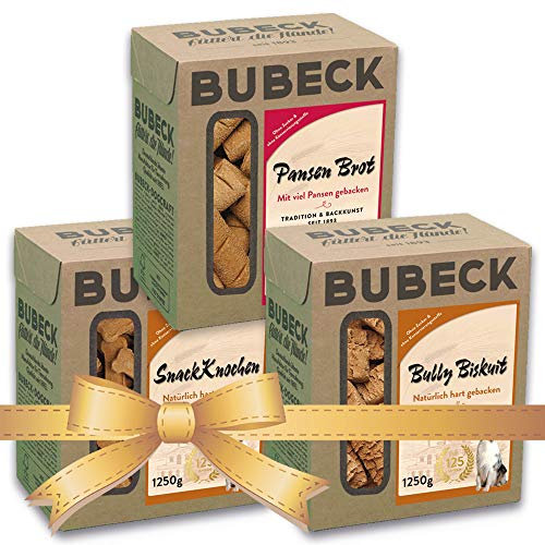 Bubeck | Hundekekse Verschiedene Sorten | hart gebacken (Pansen, Rind & Geflügel, 3,75 Kg)