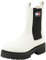 Tommy Jeans Damen Mid Boot Stiefel Urban Chelsea Stiefeletten, Elfenbein (Rich Cream), 38