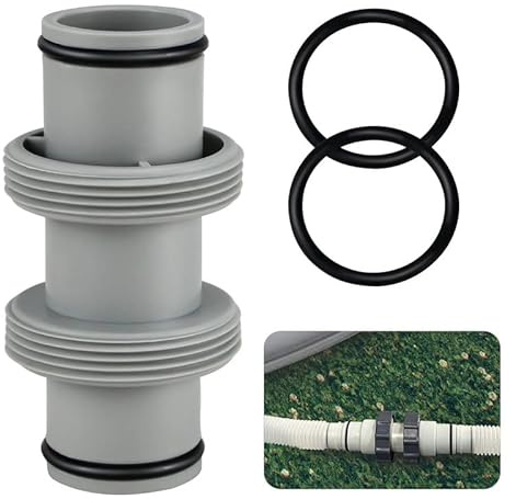 VDYXEW Connettore per tubo da piscina, 38 mm, adattatore per tubo a 2 vie per Intex, Bestway e altri tubi fuori terra