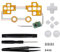 WANSUPYIN 2023 Luminated Dpad Thumbsticks Face Controller Tasten LED Kit Zubehör für PS4 Gaming Gerät Teile Zubehör