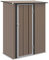 Outsunny Casetta da Giardino Porta Utensili in Lamiera di Acciaio, Capanno da Giardino in Acciaio con Porte, 142x84x189cm, Marrone