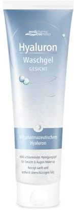 Hyaluron Waschgel I Sanfte Reinigung des Gesichts & Entfernung von Make-Up I Für trockene & empfindliche Haut I Versorgt die Haut mit Feuchtigkeit I Mild schäumend