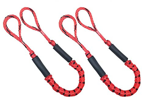 Elastische Festmacherleine - 2 hochfeste Festmacherleine, elastische Festmacherleine für Boote | Boote, Wasserfahrer, integrierter Stoßdämpfer, Kajak, Bootszubehör, Wasserfahrzeug, SeaDoo
