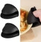 Silicone Oven Mitts Heat Resistant for Air Fryer, Thicken Mini Oven Gloves for BBQ, Cooking,Baking (Black)