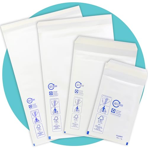 Triplast White Bubble Padded Envelopes - Pick Qty & Size: 10 x 1/A (100x165mm) A6 Envelopes - Large Letter Postal Bags with Bubble Wrap Lining and Peel & Seal Strip for Royal Mail Shipping & Postage