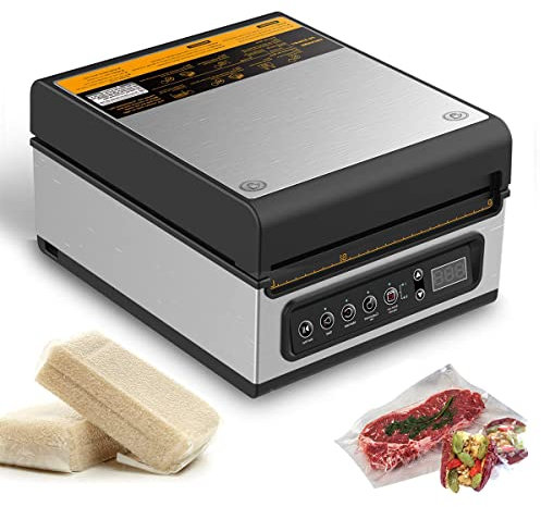 Macchina sigillatrice sottovuoto a campana, macchina sigillatrice sottovuoto commerciale da 240 W, barra di sigillatura da 25,4 cm, sistemi di conservazione per macchine confezionatrici alimentari