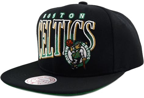 Mitchell & Ness NBA Line Work Snapback Cap Boston Celtics Black