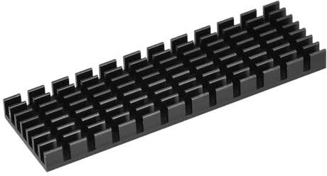 QUARKZMAN Refroidisseur Dissipateur Thermique M.2 2280 Nvme Ssd avec Pad Thermique en Alliage d'Aluminium pour Pc, 70x22x6mm, Noir